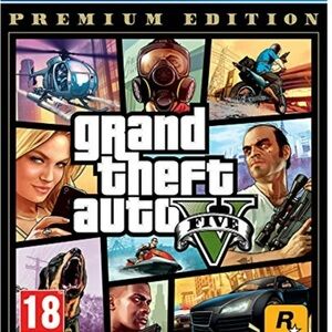 Black and White Grand Theft Auto V Premium Edition Video Game